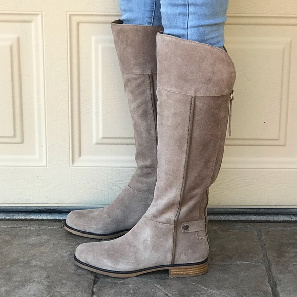 Distressed Equestrian Riding Genuine Suede Boots - Picture 7 of 8